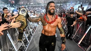 Roman Reigns keeps the World Heavyweight Championship against Jacob Fatu at WWE Clash in Italy