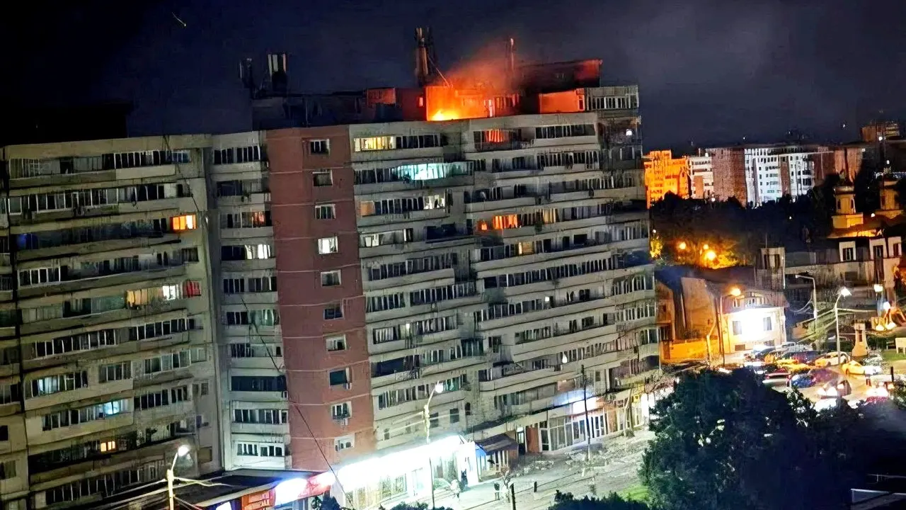 Russian drone attack targets apartment building in Romania, marking NATO's first strike.