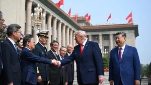 Security forces clash during Trump-Xi meetings in Beijing