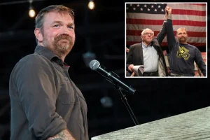 Senate candidate Graham Platner makes a surprising mistake, mispronouncing Bernie Sanders' name twice at a passionate 'Fight the Oligarchy' rally.