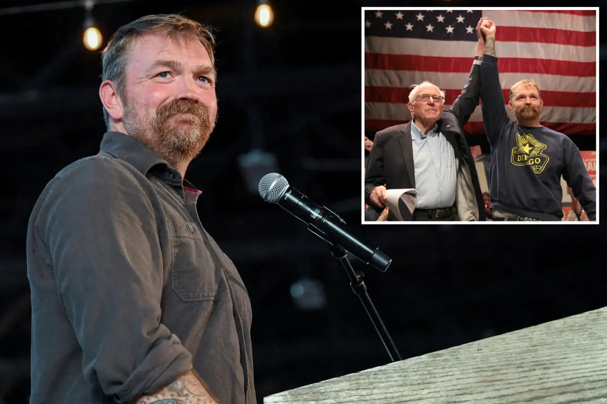 Senate candidate Graham Platner makes a surprising mistake, mispronouncing Bernie Sanders' name twice at a passionate 'Fight the Oligarchy' rally.