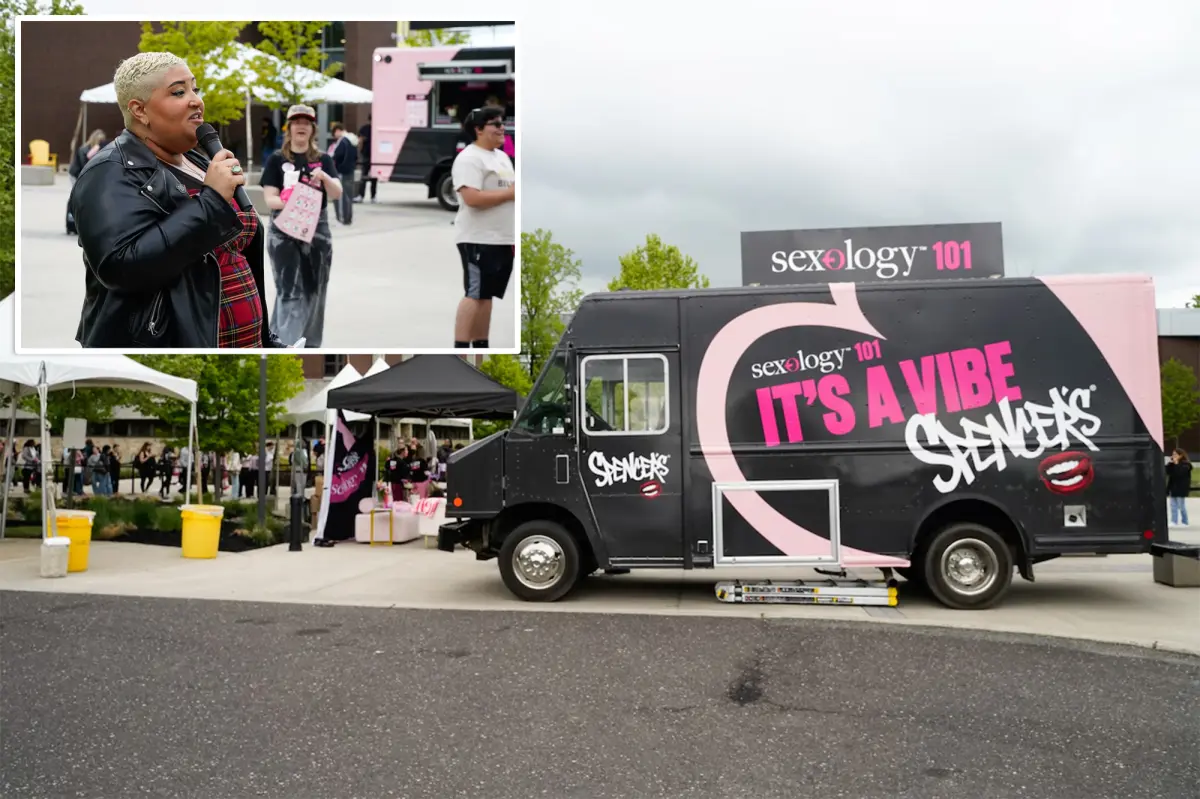 'Sexology 101' truck visits NJ college, distributes sex toys, condoms, and advice from a 'pleasure expert'