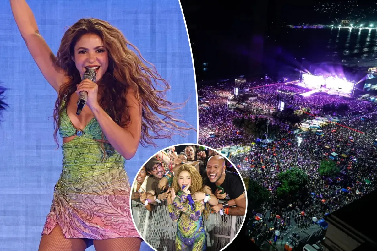 Shakira draws 2 million fans to Brazil's Copacabana Beach for a massive free concert