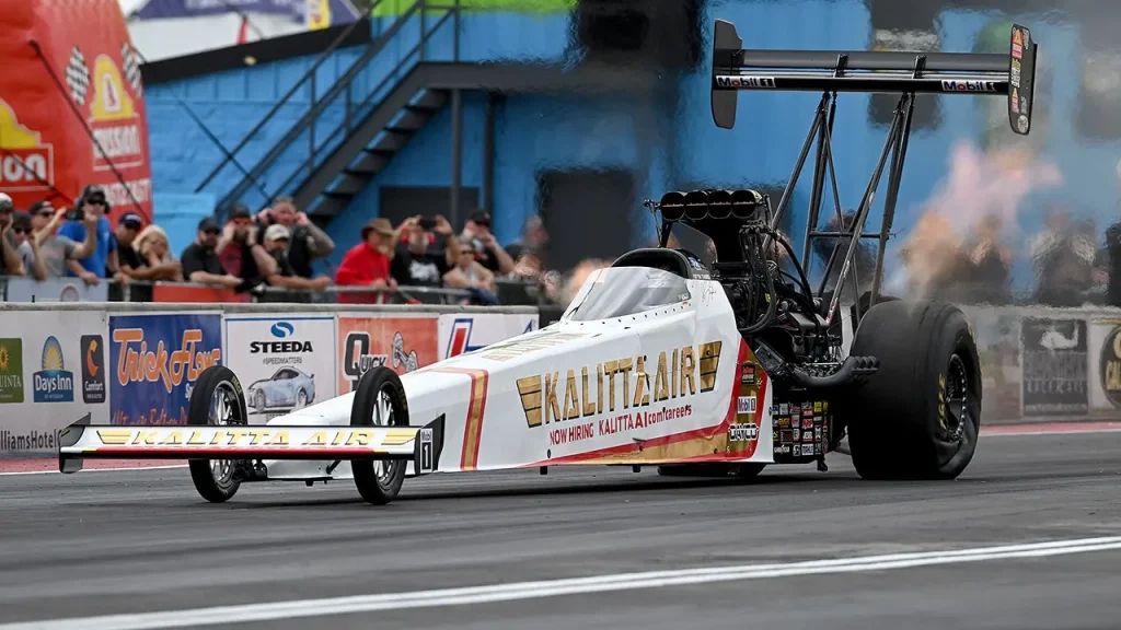Shawn Langdon sets a new NHRA speed record with a 345 mph run at South Georgia Motorsports Park