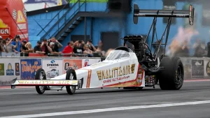 Shawn Langdon sets a new NHRA speed record with a 345 mph run at South Georgia Motorsports Park