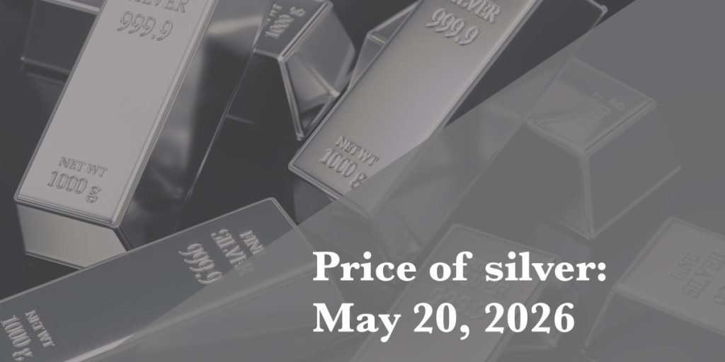 Silver price update for May 20, 2026