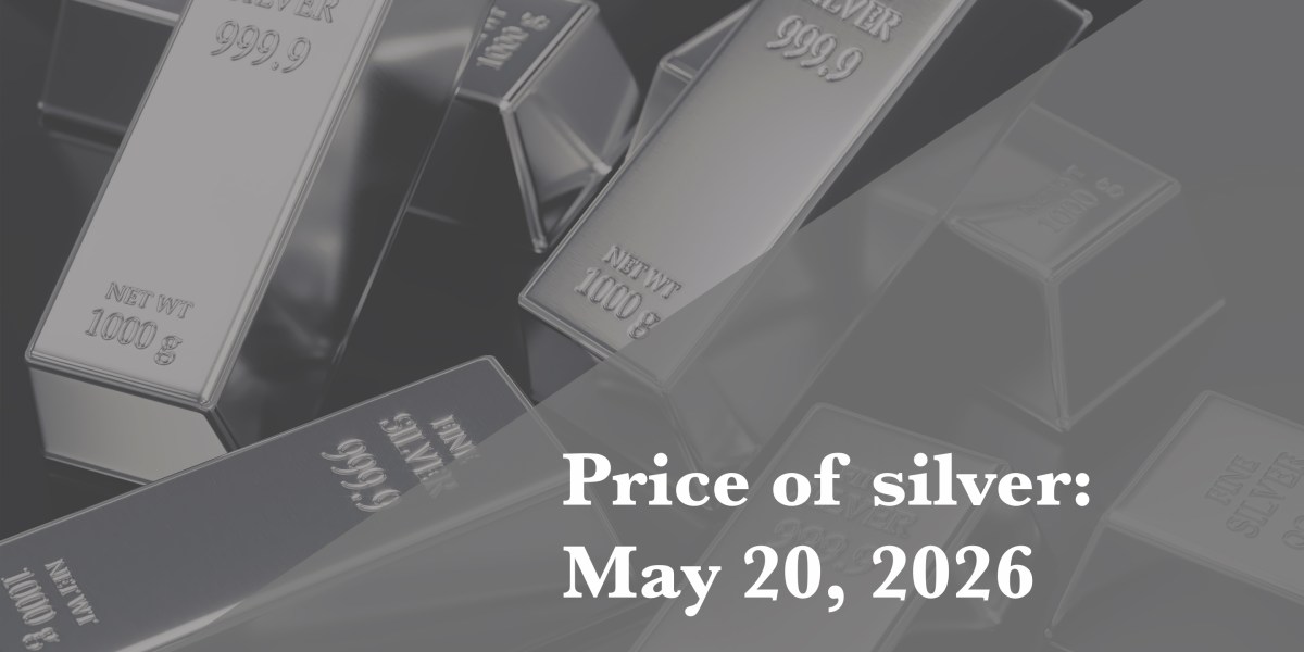 Silver price update for May 20, 2026