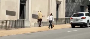 Single Protester Boldly Stands Up for Gerrymandering by Walking Furiously in Front of Virginia Supreme Court
