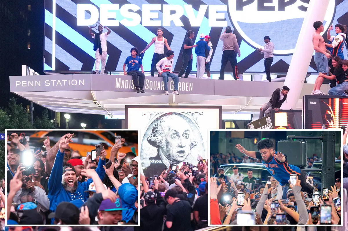 Six arrested as Knicks fans celebrate outside Madison Square Garden following historic playoff sweep