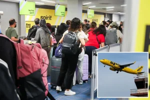 Spirit Airlines closure causes confusion at LAX, leaving travelers stuck.
