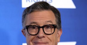 Stephen Colbert Departs the Stage in a Display of Self-admiration