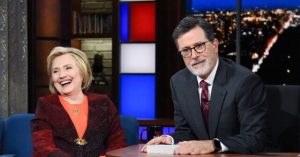 Stephen Colbert Shares His Idea to Celebrate a Hillary Win with 'I'm With Her' Written on Men's Rear Ends
