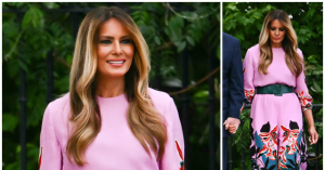 Style Update: Melania Trump Wears Pink Valentino Jumpsuit at Congressional Picnic