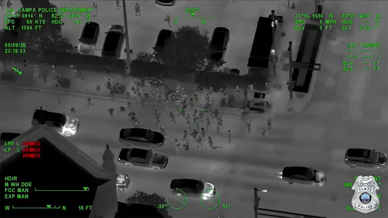Tampa police detain 22 individuals following a tumultuous gathering of teens at a city park.