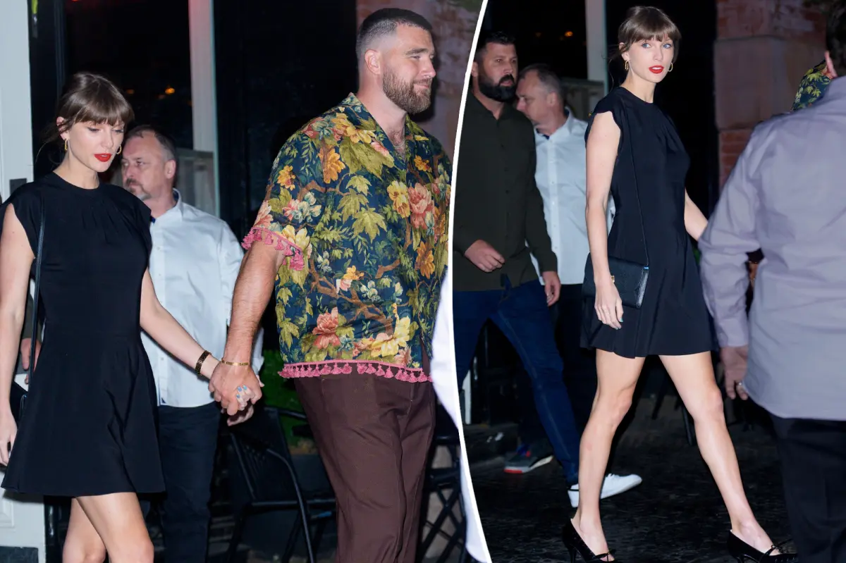 Taylor Swift dons a little black dress for date night with Travis Kelce