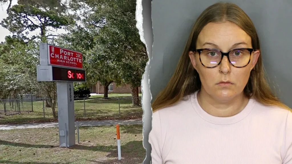 Teacher accused of having sexual relations with student on school property.