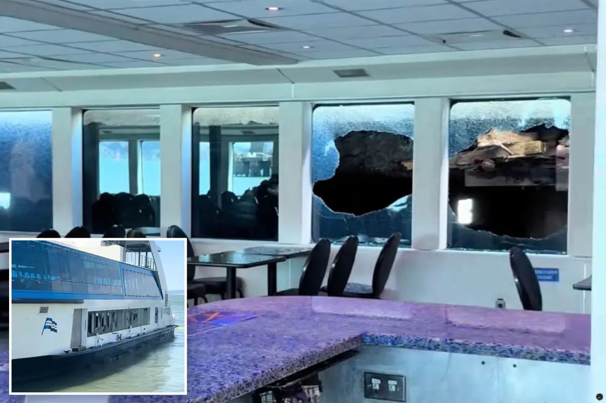 Terrifying moment crowded Alcatraz ferry crashes into San Francisco dock