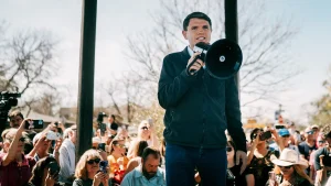 Texas Democrat Talarico alleges that voting regulations are unfair before the Paxton election.