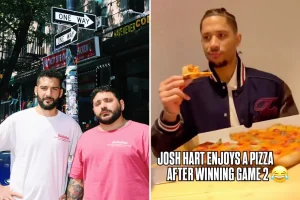 The pizzeria connected to Josh Hart's popular pizza shares how they delivered the pies to MSG.