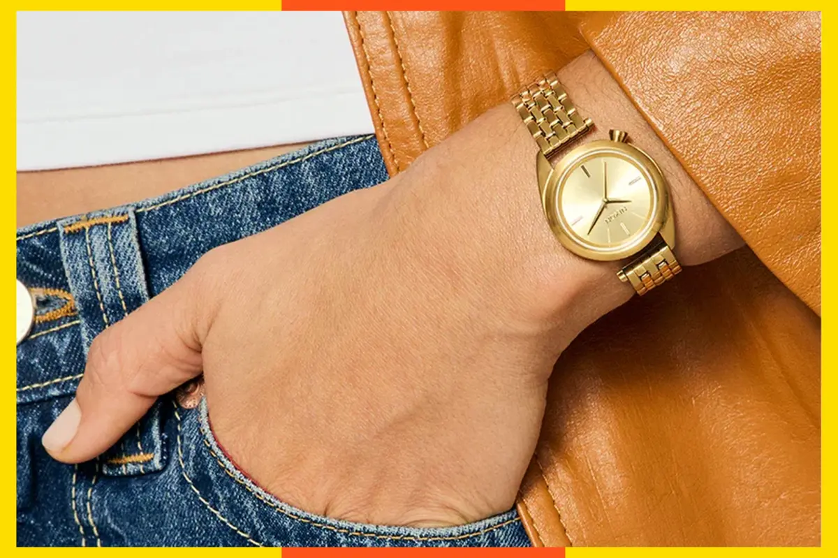 This stylish stainless steel watch is more than just a piece for telling time.