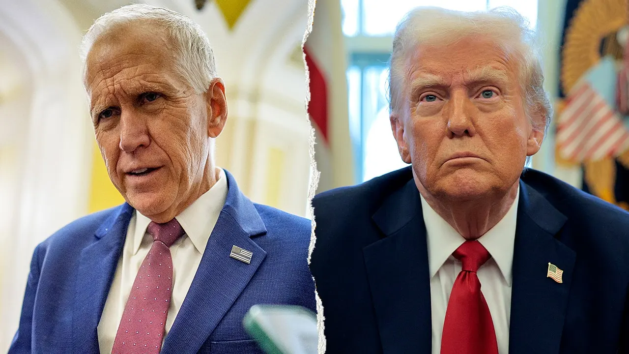 Thom Tillis threatens to derail GOP border legislation due to Trump ballroom financing.