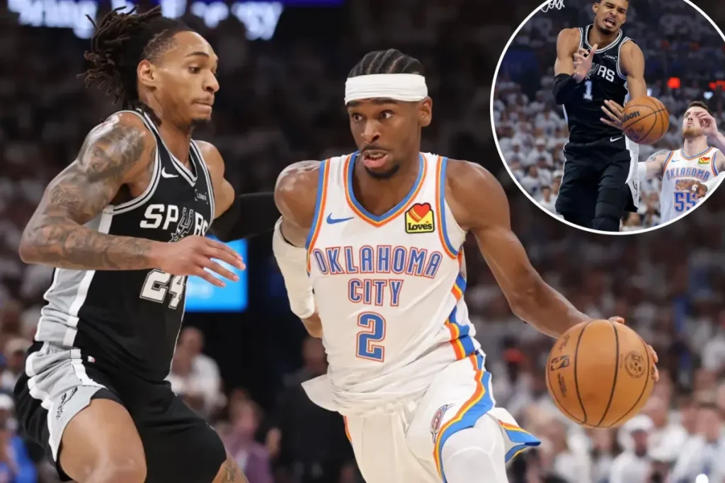 Thunder defeat Spurs in Game 5 to gain the lead in the Western Conference finals.