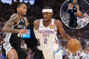 Thunder defeat Spurs in Game 5 to gain the lead in the Western Conference finals.