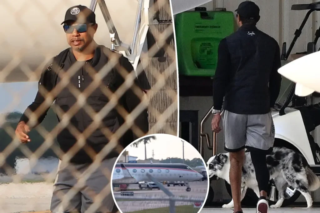 Tiger Woods seen exiting private jet following month-long rehabilitation for DUI incident
