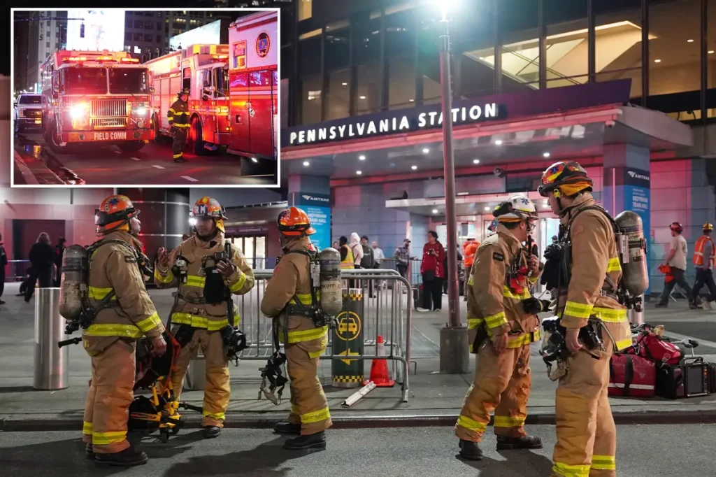 Train fire leads to two serious injuries and disrupts service at Penn Station.