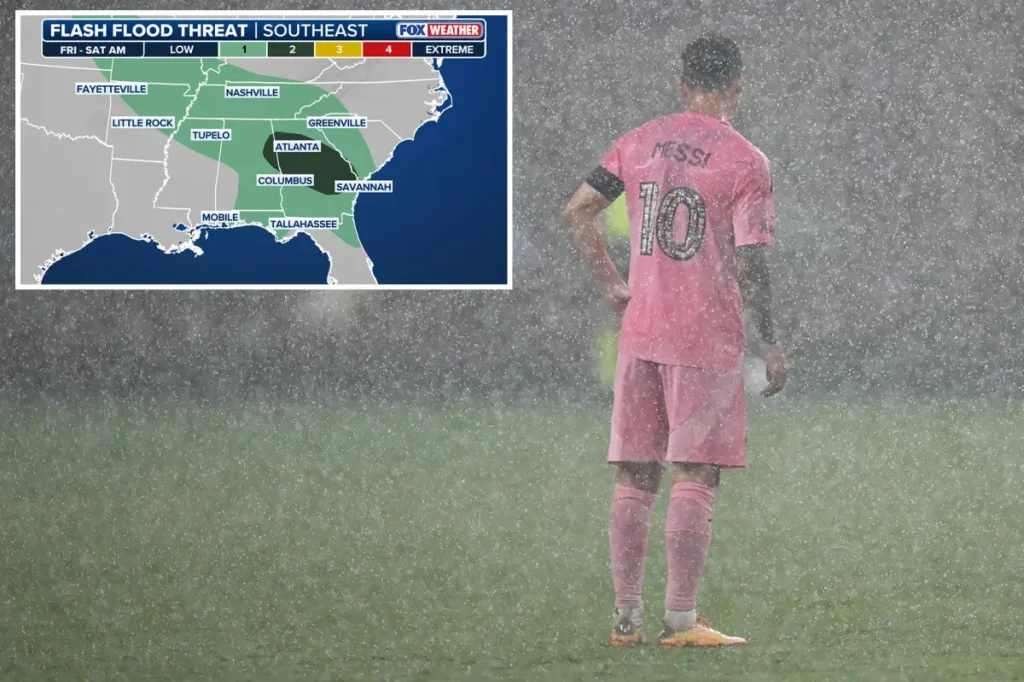 Tropical storms create flash flood risk in the Southeast as heavy rainfall alleviates drought conditions.