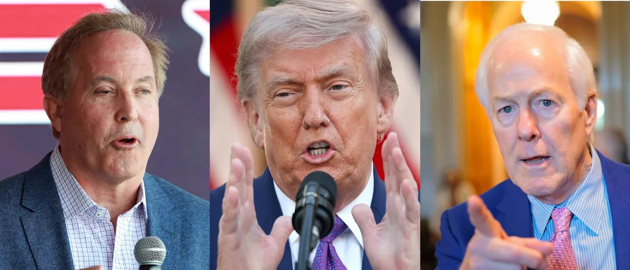 Trump Supports Ken Paxton for Texas GOP Senate Candidate