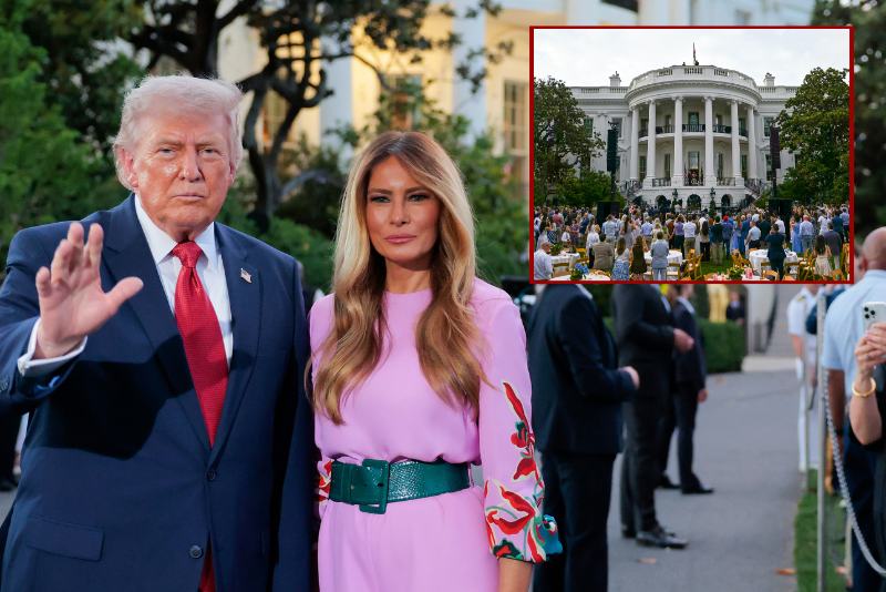 Trump and Melania speak at the White House Congressional Picnic, highlighting their dedication to national unity.