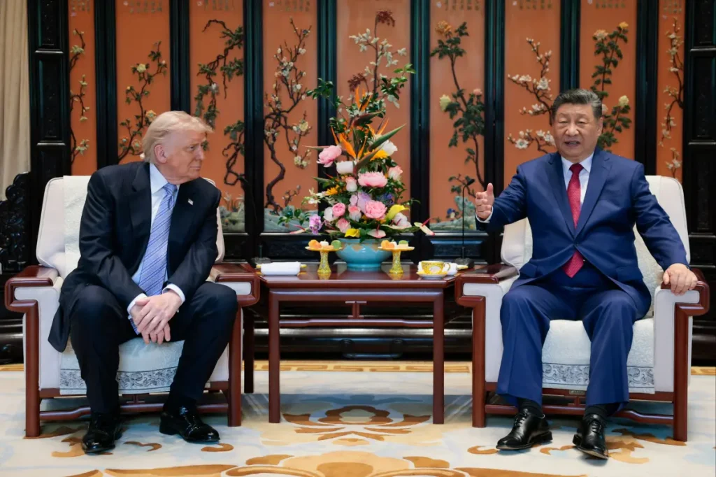 Trump and Xi's stance revealed a lot about how their significant meeting in China unfolded, according to a body language expert.