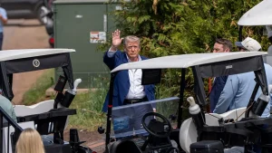 Trump attends LIV Golf event at his course in Sterling, Virginia