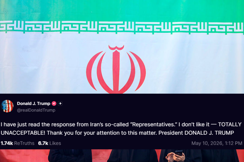 Trump calls Iran peace plan response completely unacceptable