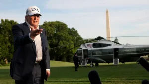 Trump considers adding a helipad to the White House lawn for Marine One.