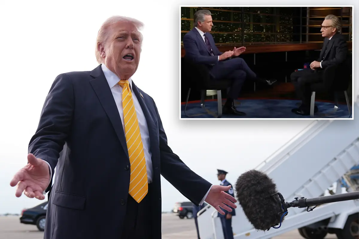 Trump criticizes Bill Maher's conversation with Newsom as 'weak' and 'totally lacking'