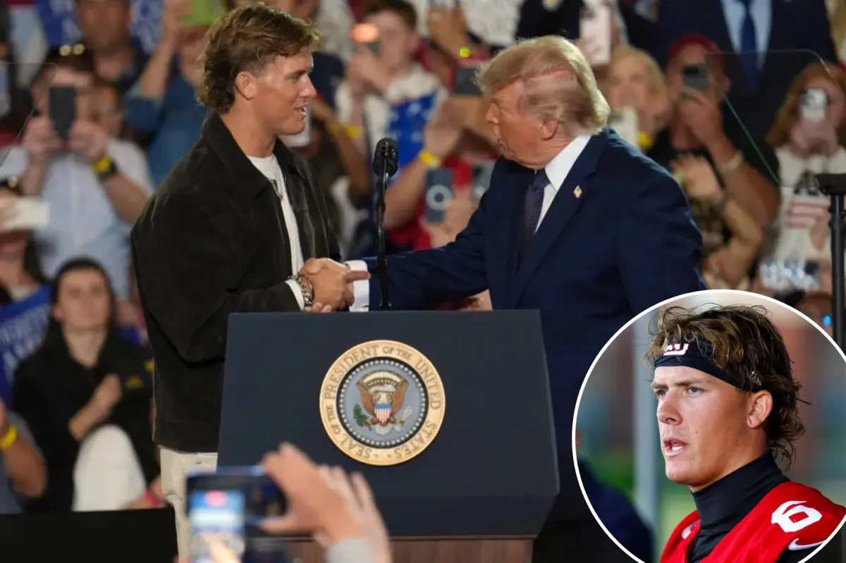 Trump gives more compliments to Giants QB, 'male model' Jaxson Dart in flattering interview: 'He's a wonderful guy'