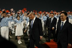 Trump greeted with a red carpet in Beijing for meeting with President Xi