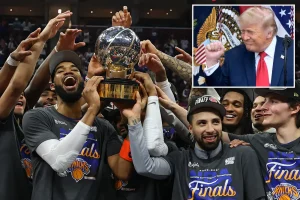 Trump may be present at the Knicks' NBA Finals game at Madison Square Garden.
