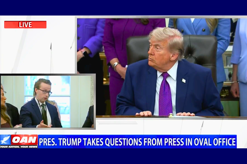 Trump praises OAN White House correspondent as ‘one of the top reporters in Washington’