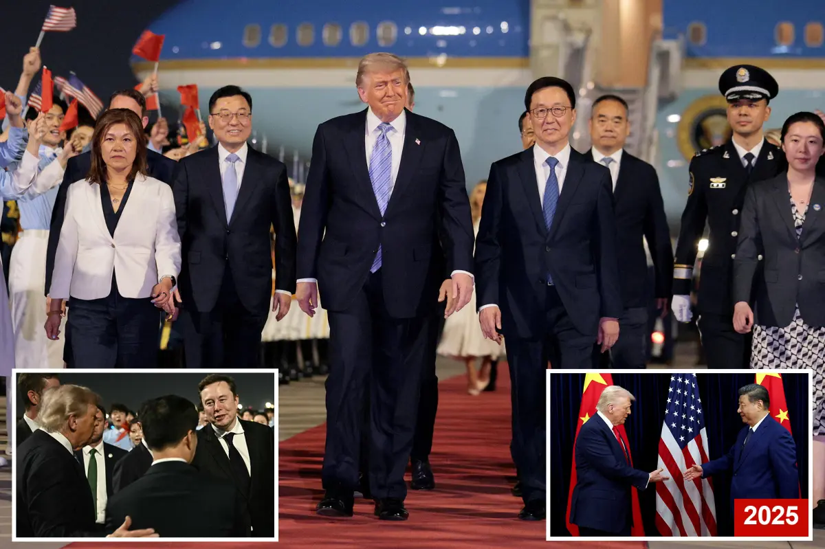 Trump receives a warm welcome upon arriving in Beijing for an important summit with Xi Jinping.