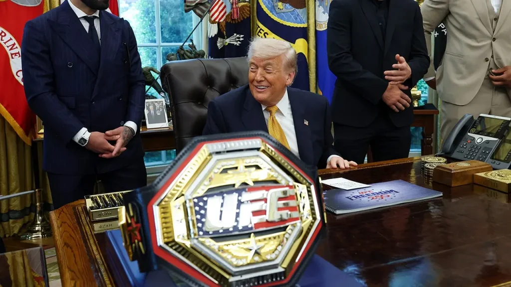 Trump shares designs for the octagonal arena on the White House South Lawn for UFC Freedom 250