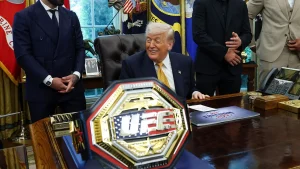 Trump shares designs for the octagonal arena on the White House South Lawn for UFC Freedom 250