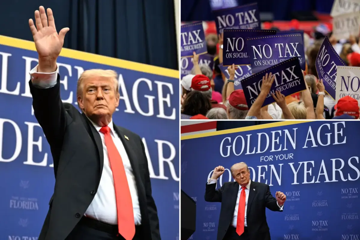 Trump spends time with seniors in Florida's Villages and highlights his achievements in making life more affordable.