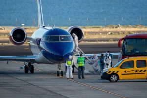 Two American passengers from a hantavirus-infected ship moved to a medical center in Georgia
