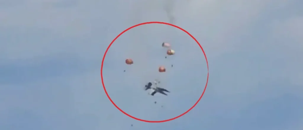 Two Fighter Jets Crash in the Sky, Leading to Service Members Ejecting and Air Force Base Closure