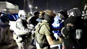 Two people arrested after anti-ICE protesters attack officers in Newark