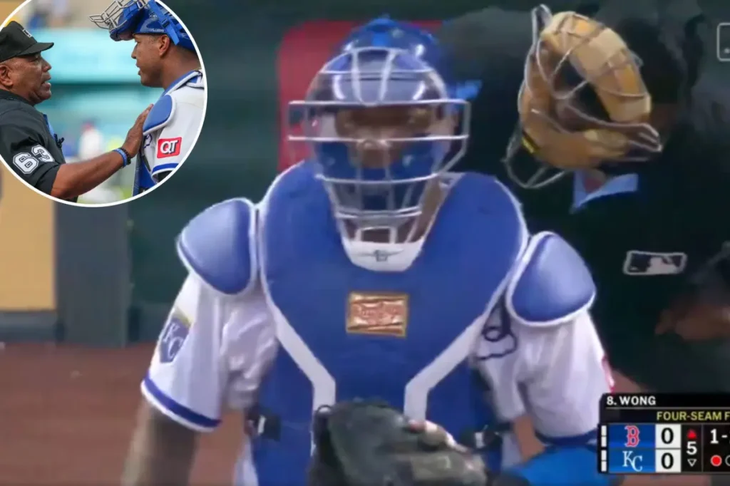 Umpire Laz Diaz shows a strong response after two consecutive ABS reversals.