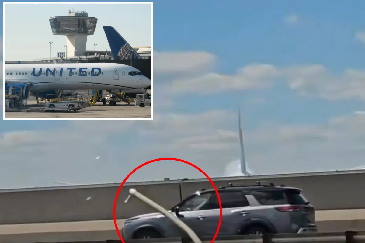 United aircraft collides with light pole and tractor-trailer during landing at Newark Airport, authorities say